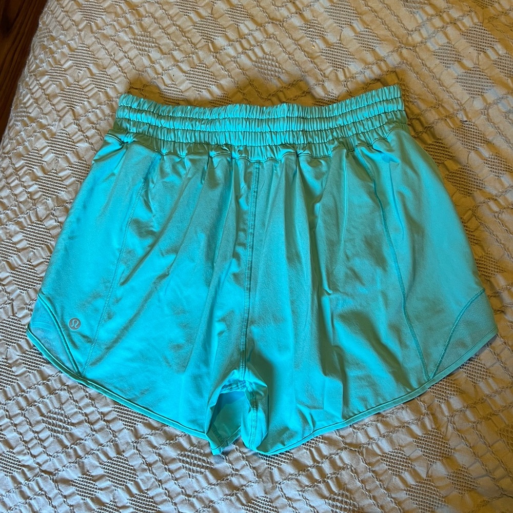 Lululemon Hotty Hot High Rise 4” - Electric Turquoise